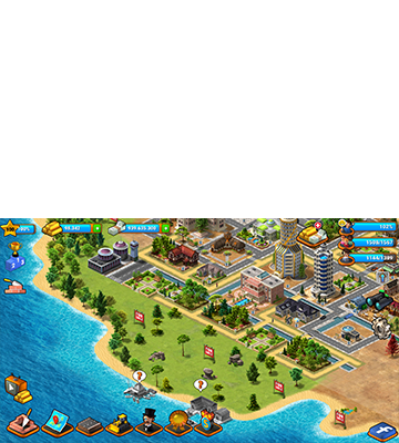 Your goal is to build a beautiful megapolis, just starting with some farm land on an exotic paradise island. Build it your way, starting with a little village!
The Paradise City Island Bay city builder game is a free building game that makes you feel like a mayor of a big town. 