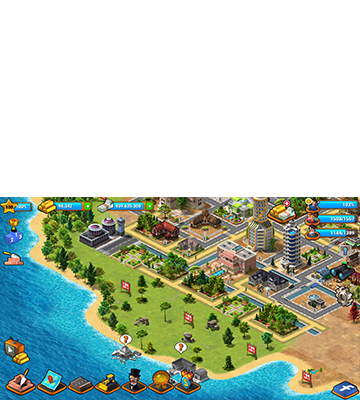 Your goal is to build a beautiful megapolis, just starting with some farm land on an exotic paradise island. Build it your way, starting with a little village!
The Paradise City Island Bay city builder game is a free building game that makes you feel like a mayor of a big town. 